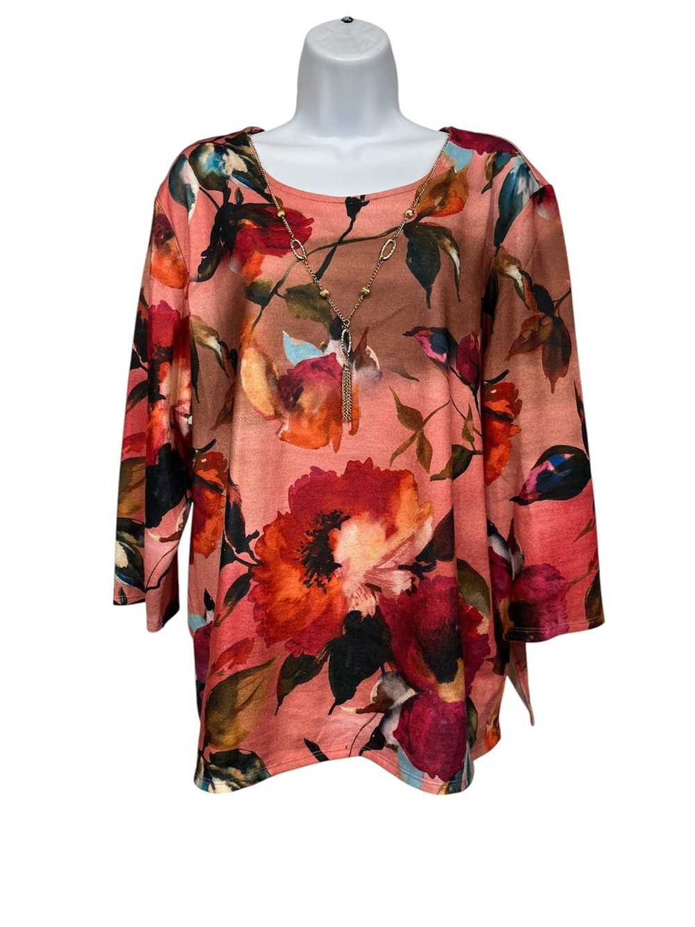 Alfred Dunner top with necklace size XL